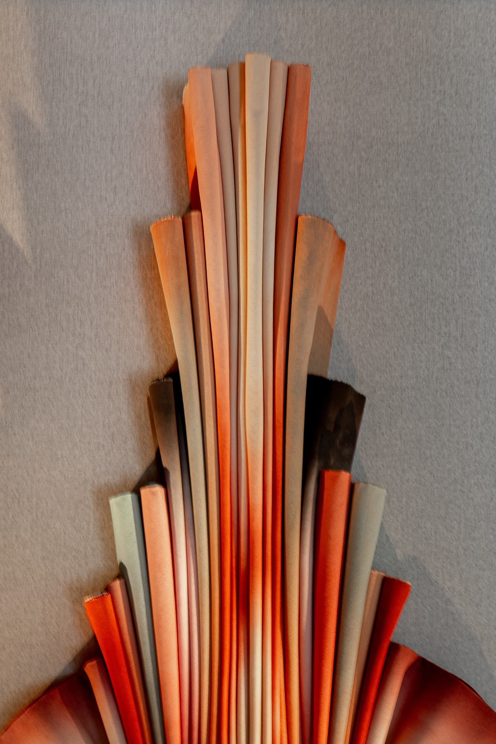Draped sculpture, coral colorway