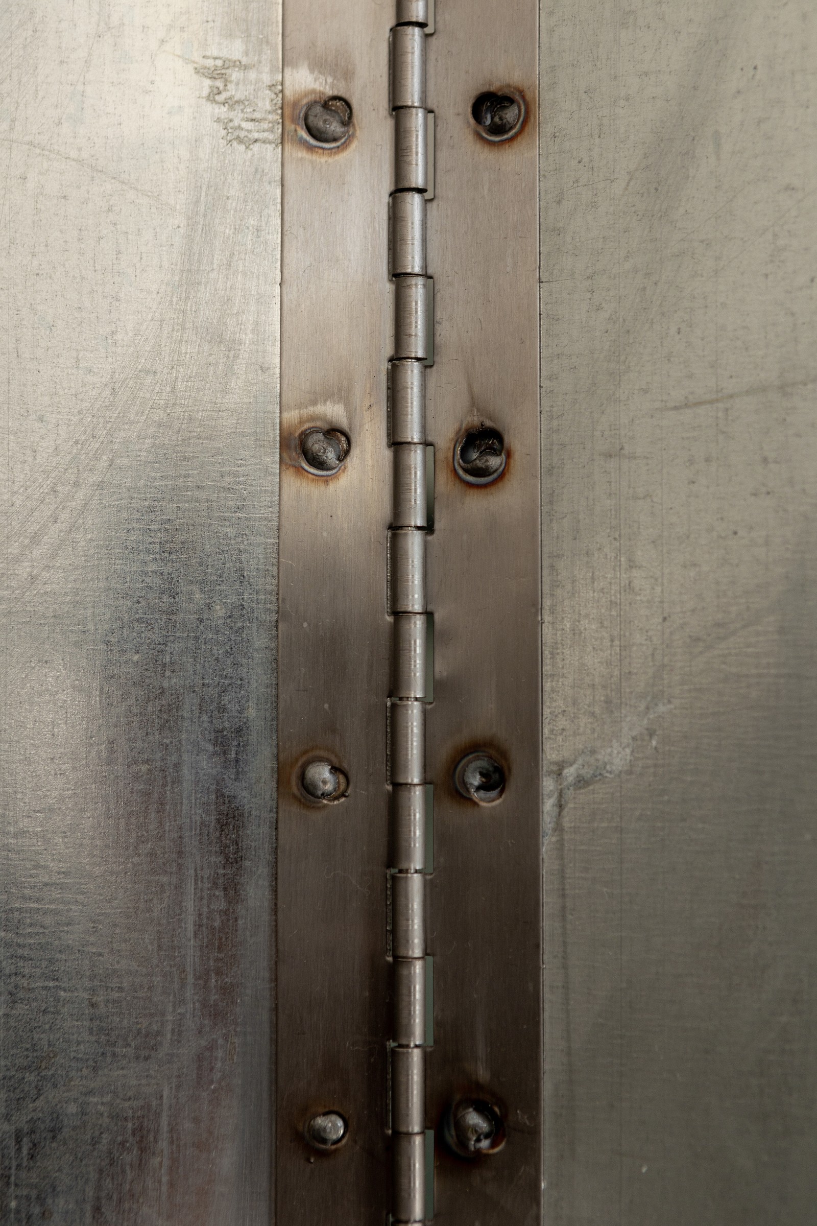 Hinge and rivet detail, macro